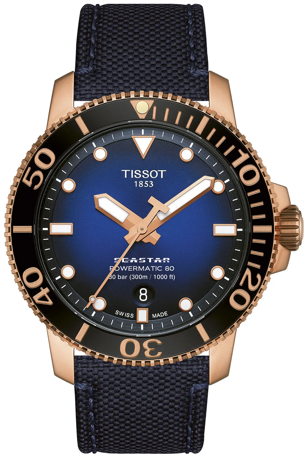 Tissot Seastar T120.407.37.041.00 43mm Rose gold and Black DLC Black