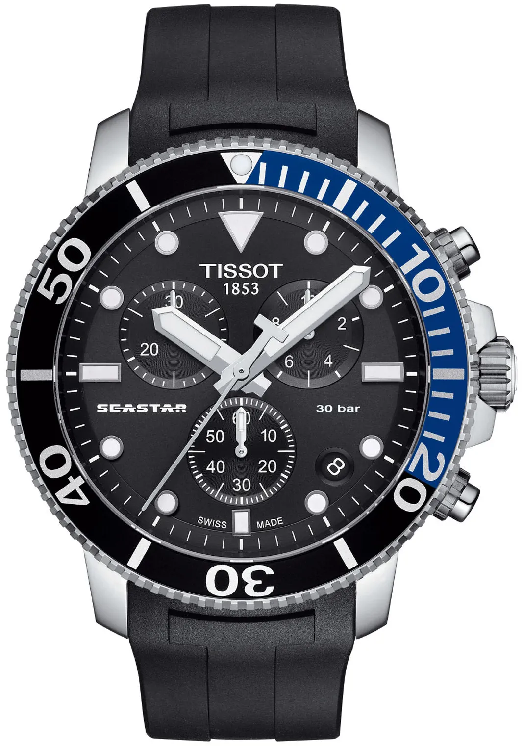 Tissot Seastar T1204171705102 45.5mm Stainless steel Black