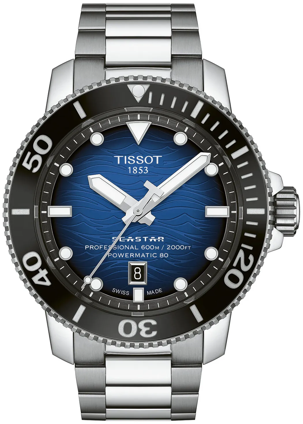 Tissot Seastar T1206071104101 46mm Stainless steel Black