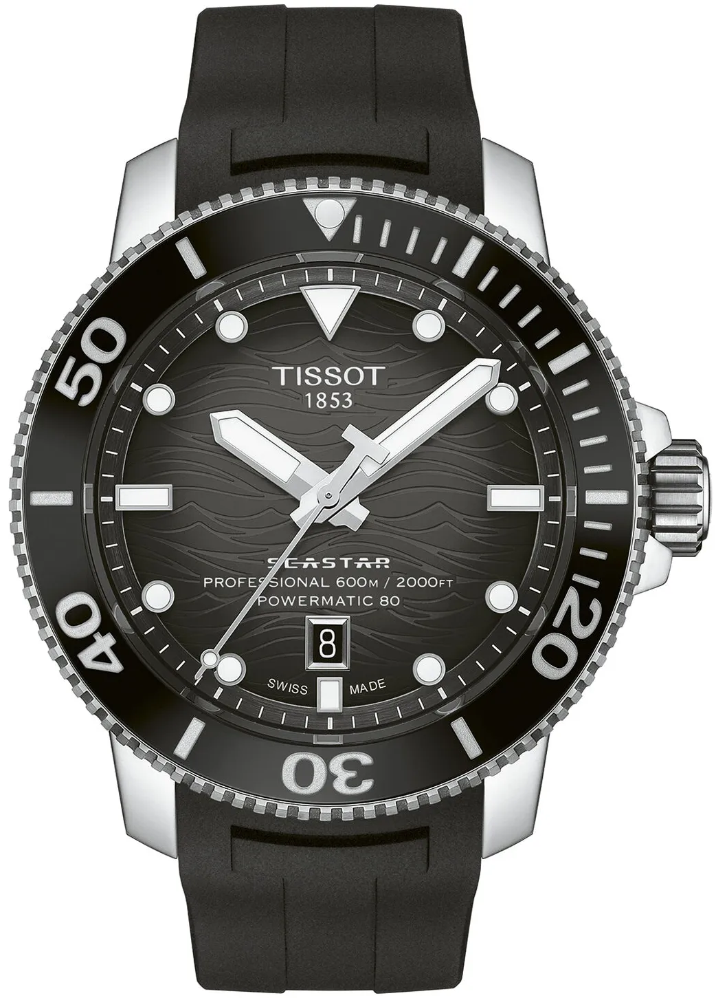 Tissot Seastar T1206071744100 46mm Stainless steel Black