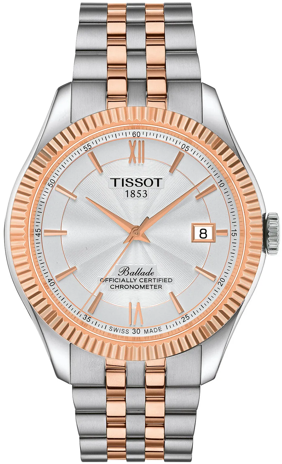 Tissot T-Classic T108.408.22.278.00 41mm Rose gold and Stainless steel and Black DLC White