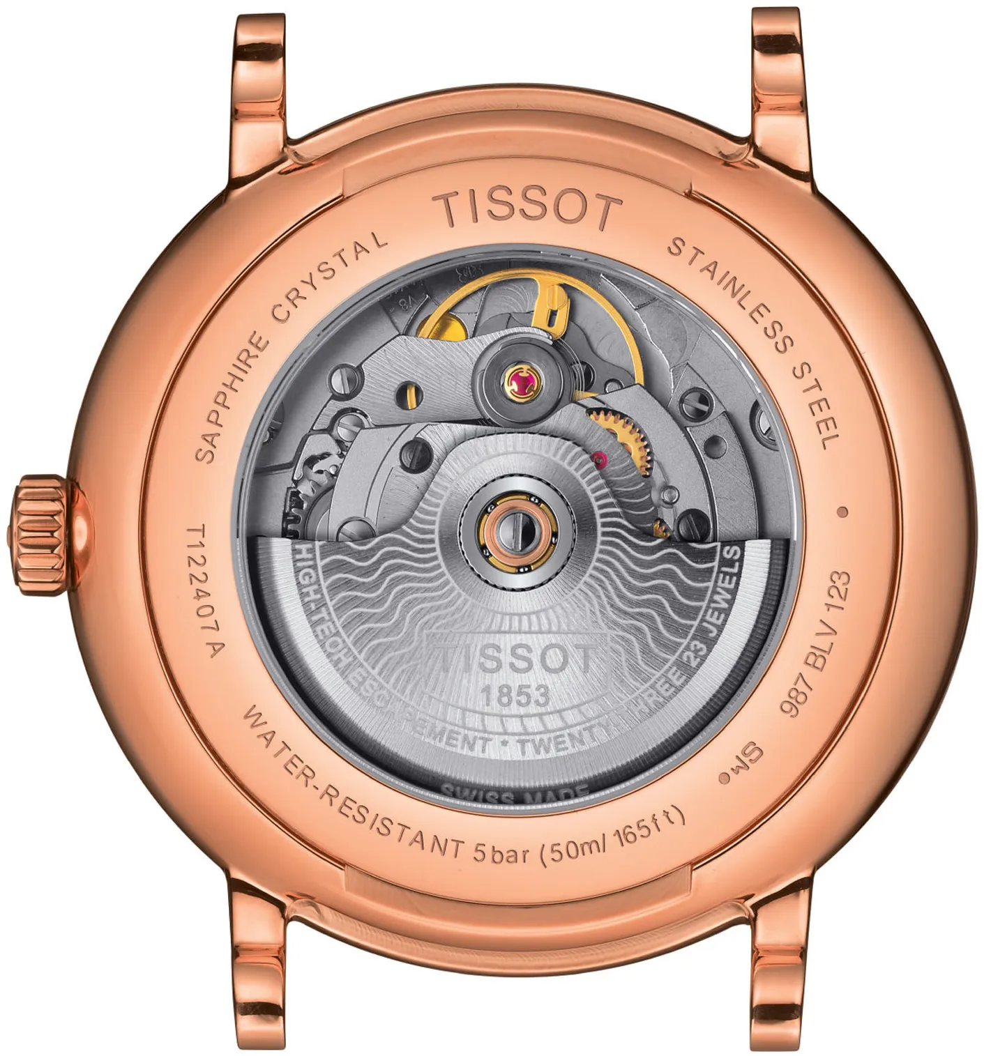 Tissot T-Classic T122.407.36.033.00 40mm Rose gold Silver