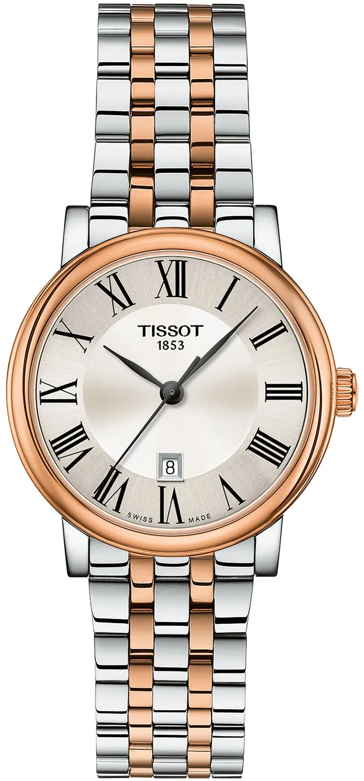 Tissot T-Classic T1222102203301 30mm Rose gold and Stainless steel and Black DLC Silver