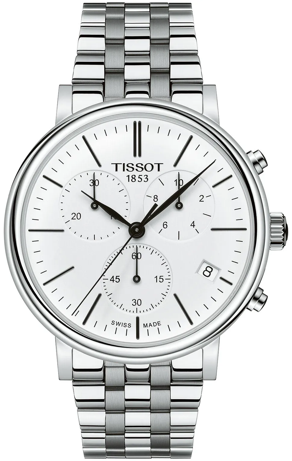 Tissot T-Classic T1224171101100 41mm Stainless steel White