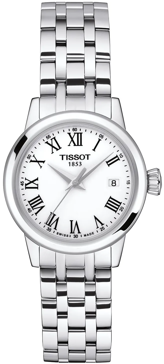 Tissot T-Classic T129.210.11.013.00 28mm Stainless steel White