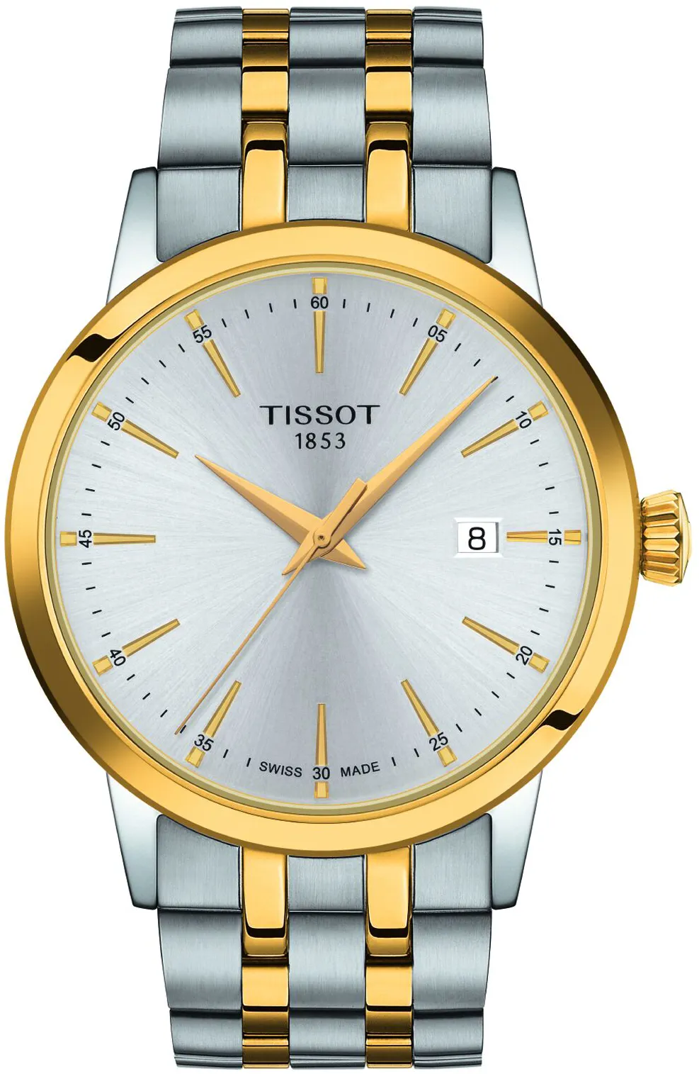 Tissot T-Classic T129.410.22.031.00 42mm Yellow gold and Black DLC Silver