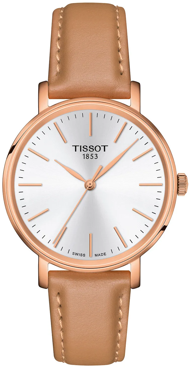 Tissot T-Classic T143.210.36.011.00 34mm Rose gold and Black DLC White