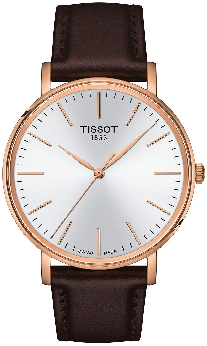 Tissot T-Classic T143.410.36.011.00 40mm Rose gold and Black DLC White