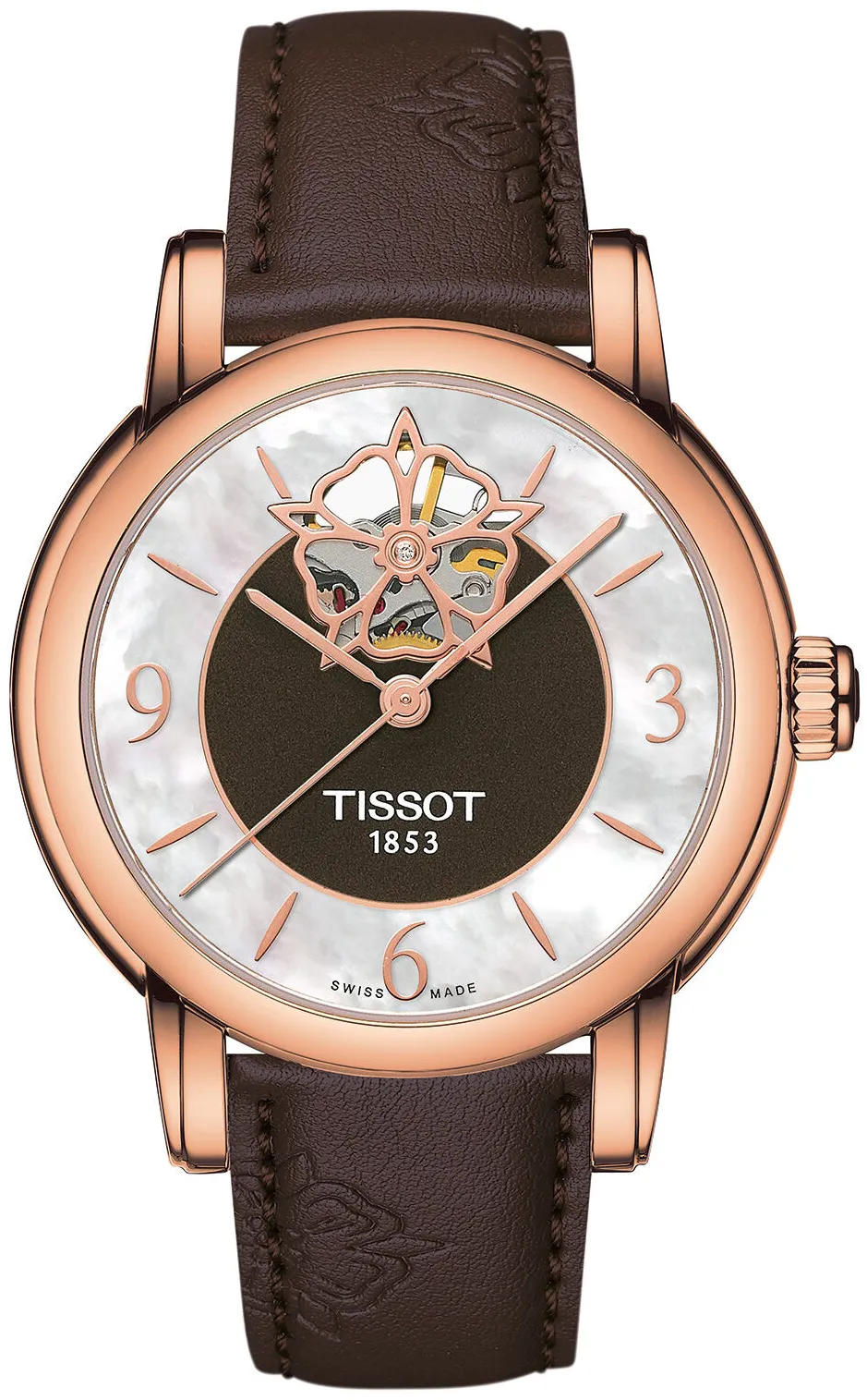 Tissot T-Lady T0502073711704 35mm Rose gold and Stainless steel and Black DLC White