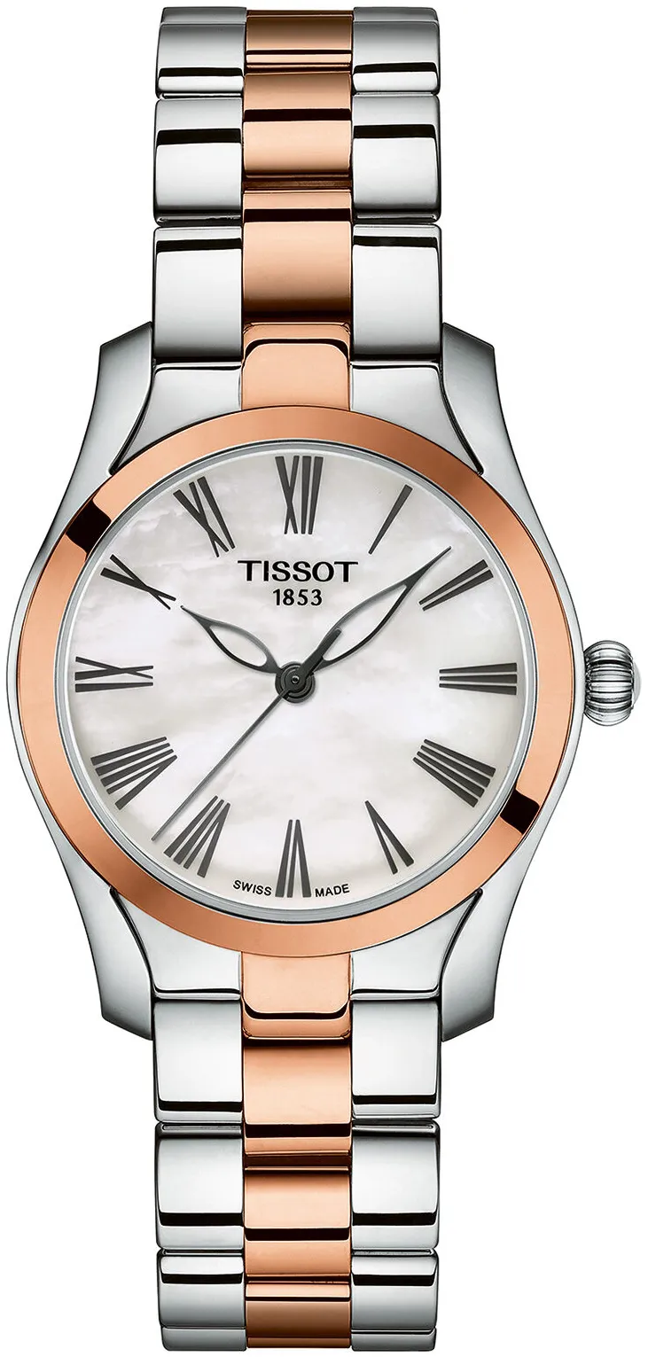 Tissot T-Lady T112.210.22.113.01 30mm Rose gold and Stainless steel and Black DLC White Mother of Pearl