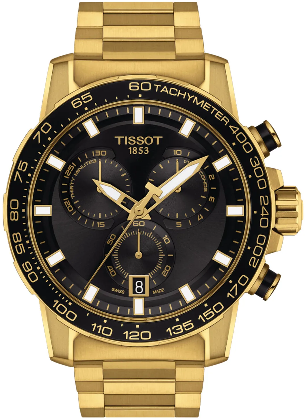 Tissot T-Sport T125.617.33.051.01 45.5mm Yellow gold and Black DLC Black