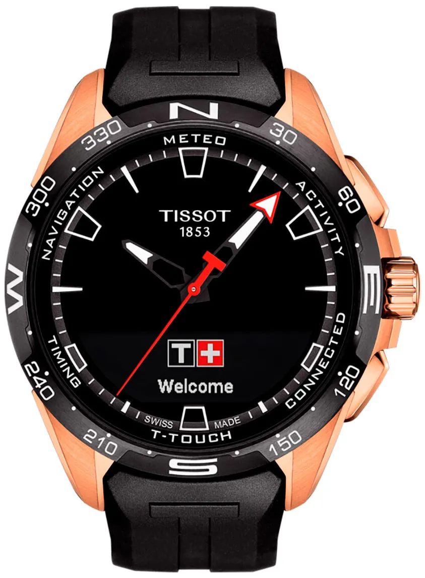 Tissot Touch T121.420.47.051.02 47.5mm Rose gold and Titanium and Black DLC Black