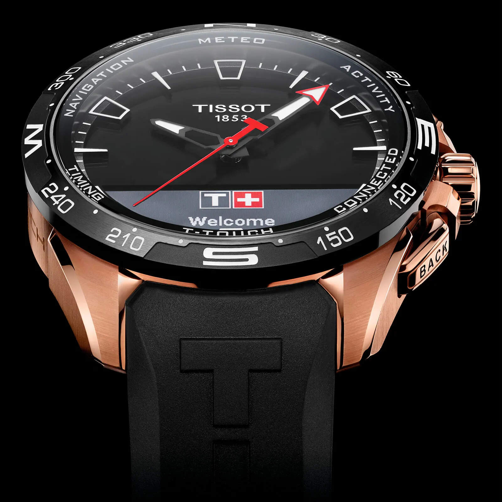 Tissot Touch T121.420.47.051.02 47.5mm Rose gold and Titanium and Black DLC Black 1