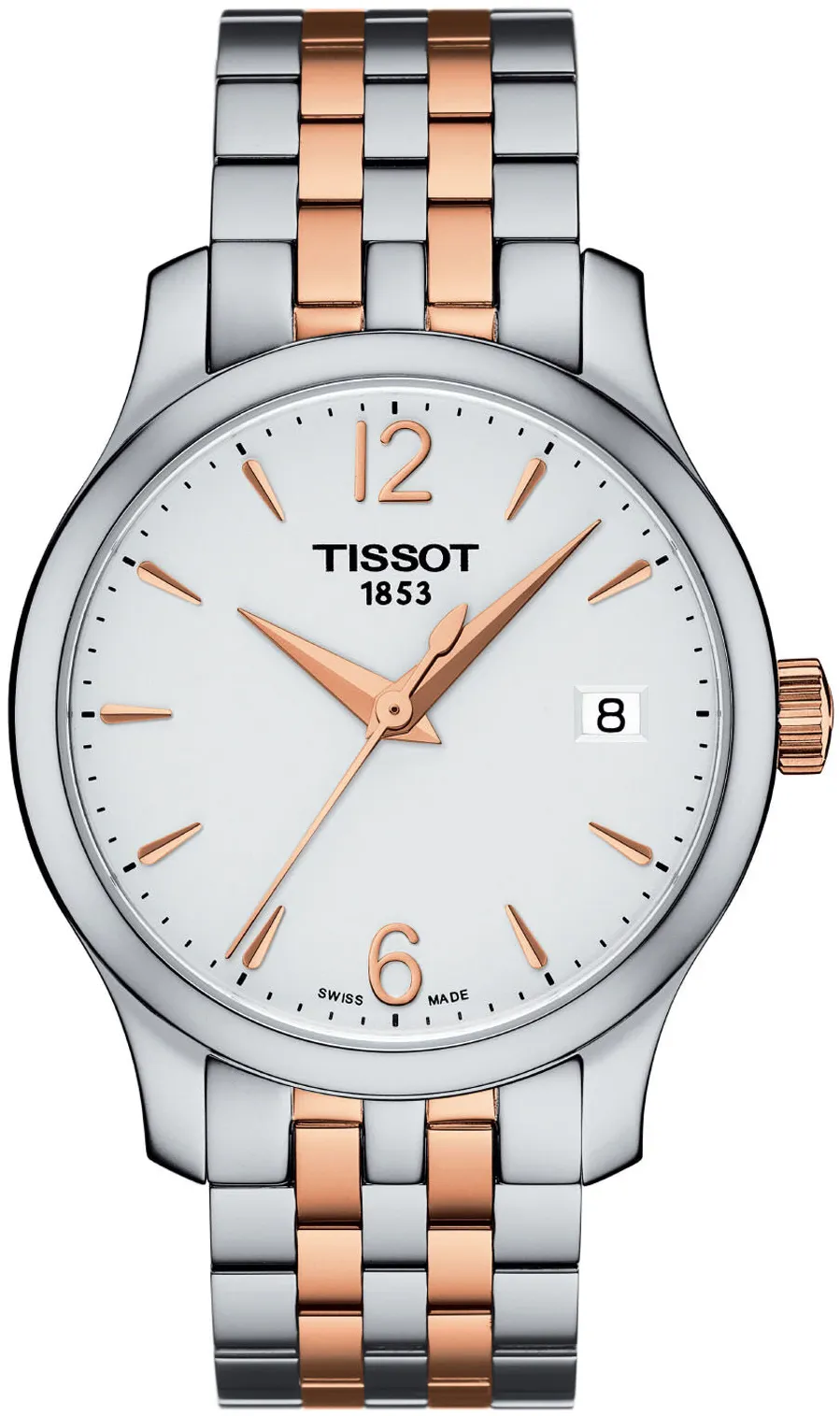 Tissot Tradition T063.210.22.037.01 33mm Rose gold and Stainless steel and Black DLC White