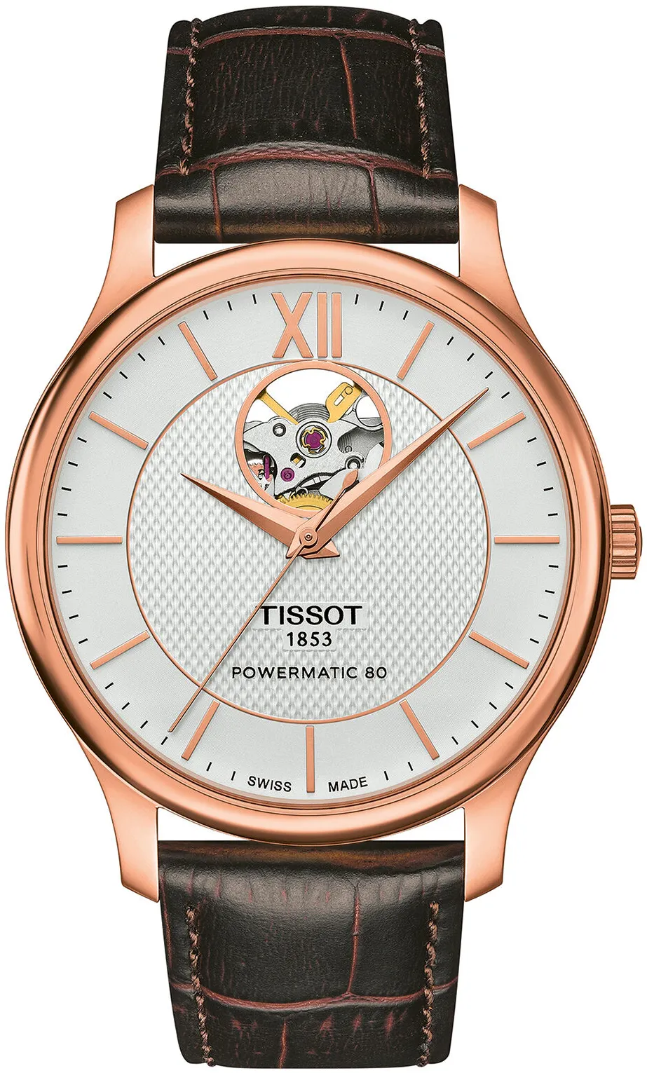 Tissot Tradition T063.907.36.038.00 40mm Rose gold and Stainless steel and Black DLC Silver