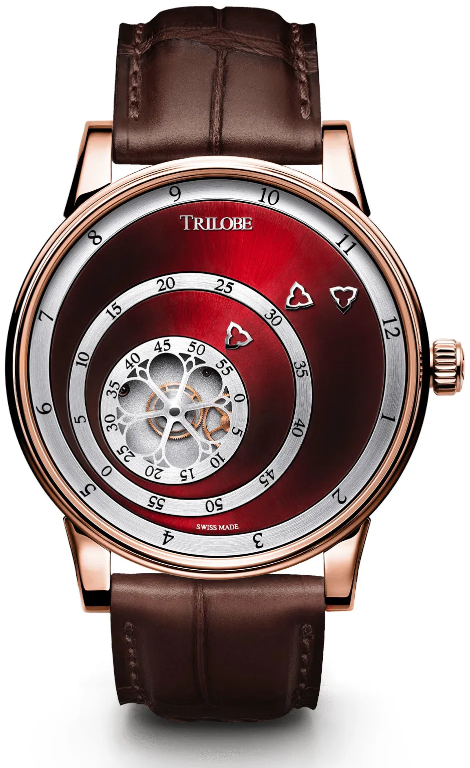 Trilobe Les Matinaux LM07RS 40.5mm Rose gold Red