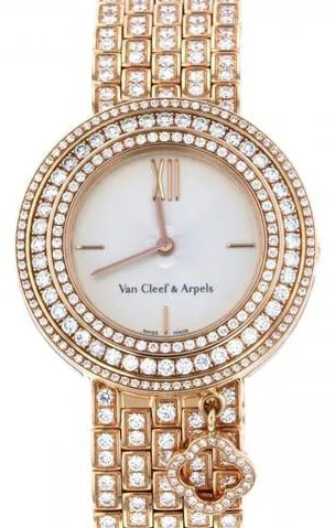 Van Cleef & Arpels Charms VCARN5LO00 32mm Rose gold Silver