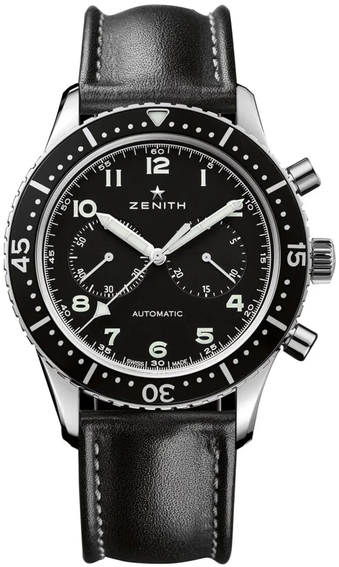 Zenith Pilot 03.2240.4069/21.C774 43mm Stainless steel Black