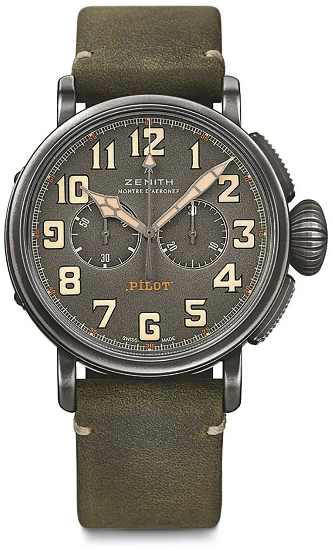 Zenith Pilot 11.2430.4069/21.C773 45mm Stainless steel Gray