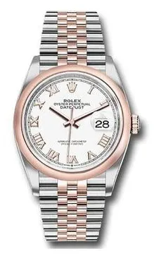 Rolex Datejust 36 126201 36mm Yellow gold and Stainless steel White