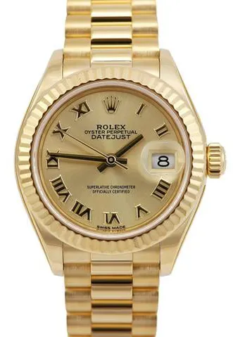 Rolex Lady-Datejust 279178 28mm Yellow gold Champagne