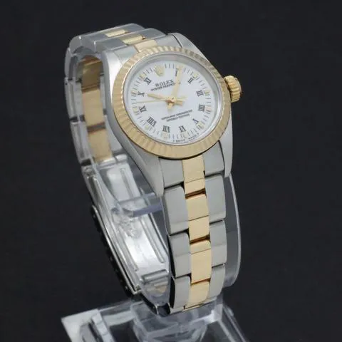 Rolex Oyster Perpetual 67193 26mm Yellow gold and Stainless steel White 3