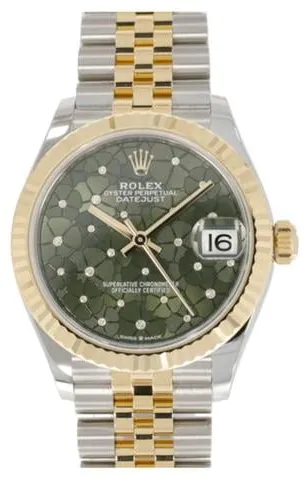 Rolex Datejust 31 278273 31mm Yellow gold and Stainless steel Green