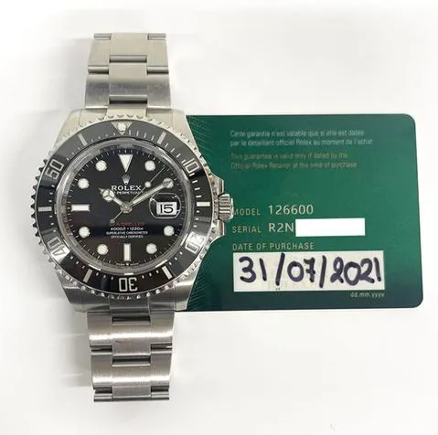 Rolex Sea-Dweller 126600 43mm Stainless steel Black