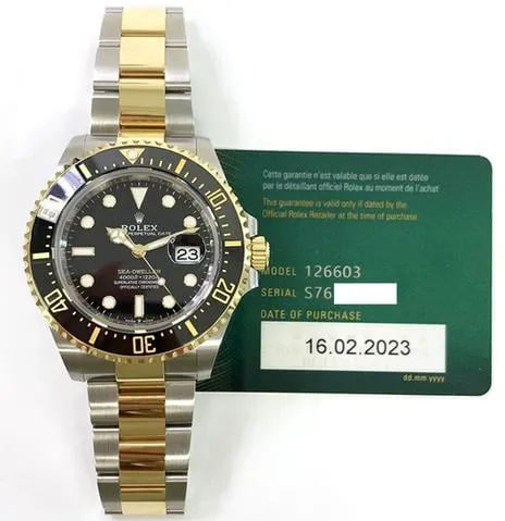 Rolex Sea-Dweller 126603 43mm Stainless steel Black