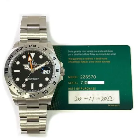 Rolex Explorer II 226570 42mm Stainless steel Black