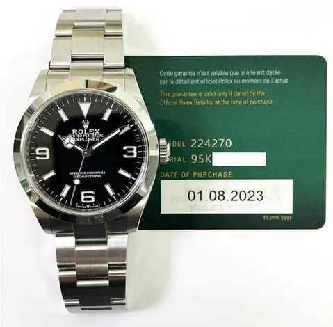 Rolex Explorer 224270 40mm Stainless steel Black