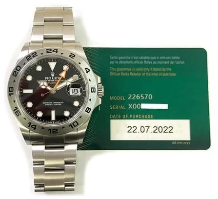 Rolex Explorer II 226570 42mm Stainless steel Black