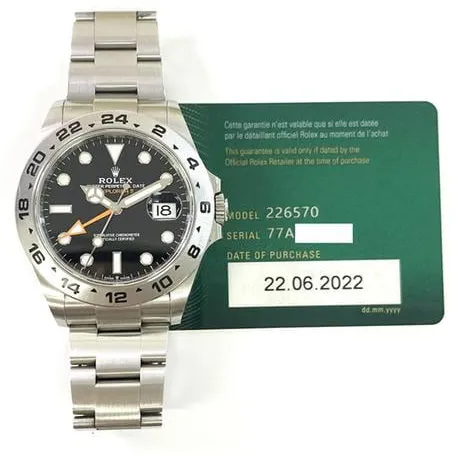 Rolex Explorer II 226570 42mm Stainless steel Black