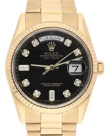 Rolex Day-Date 36 118238 36mm Yellow gold Black