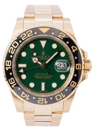 Rolex GMT-Master II 116718LN 40mm Yellow gold Green