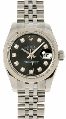 Rolex Lady-Datejust 179174G 26mm Yellow gold and Stainless steel Black