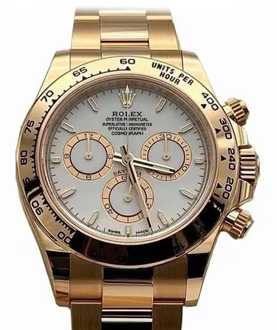 Rolex Daytona 126508 40mm Yellow gold White