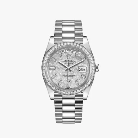 Rolex Day-Date 40 228349RBR 40mm White gold Silver