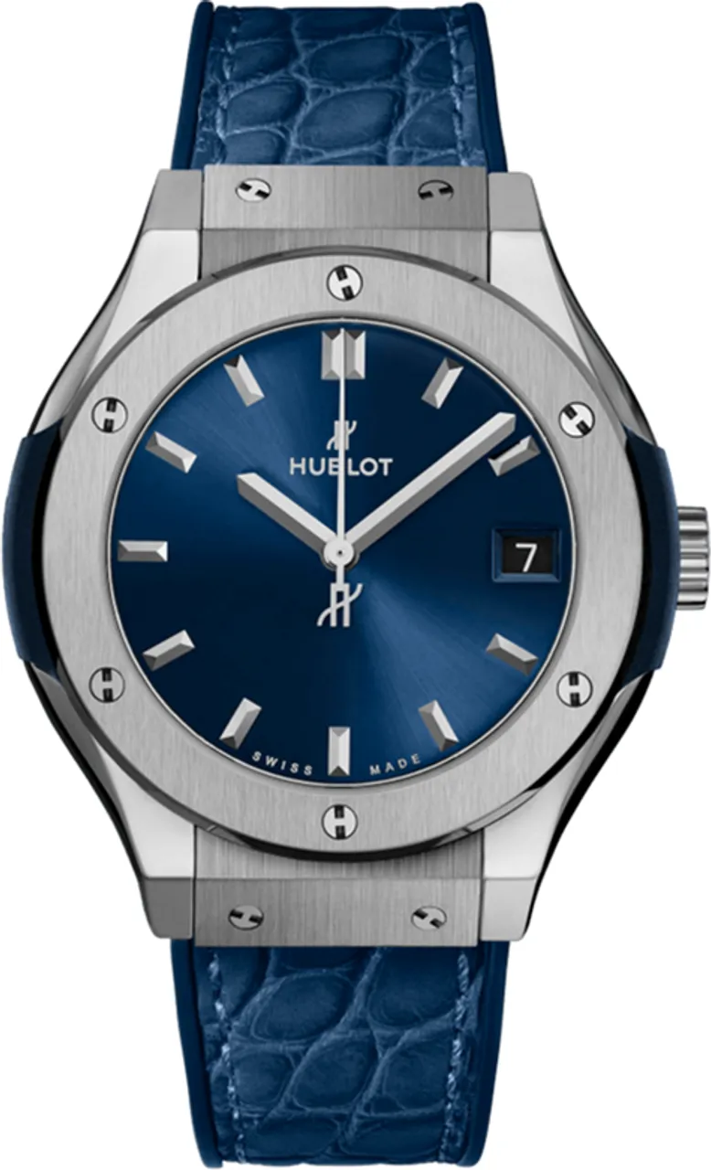 Hublot Classic Fusion Blue 581.NX.7170.LR 33mm Titanium Blue