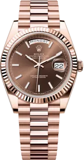 Rolex Day-Date 40 228235CX Everose gold Brown