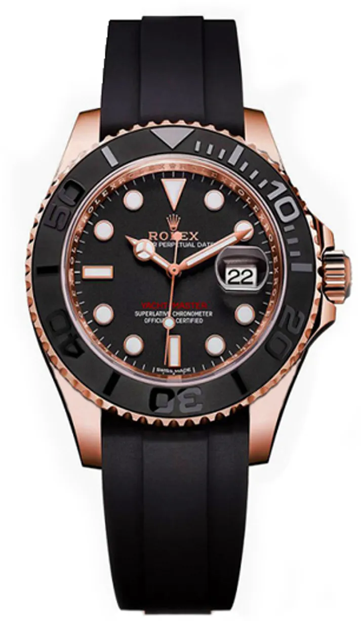 Rolex Yacht-Master 37 268655 37mm Everose gold Black