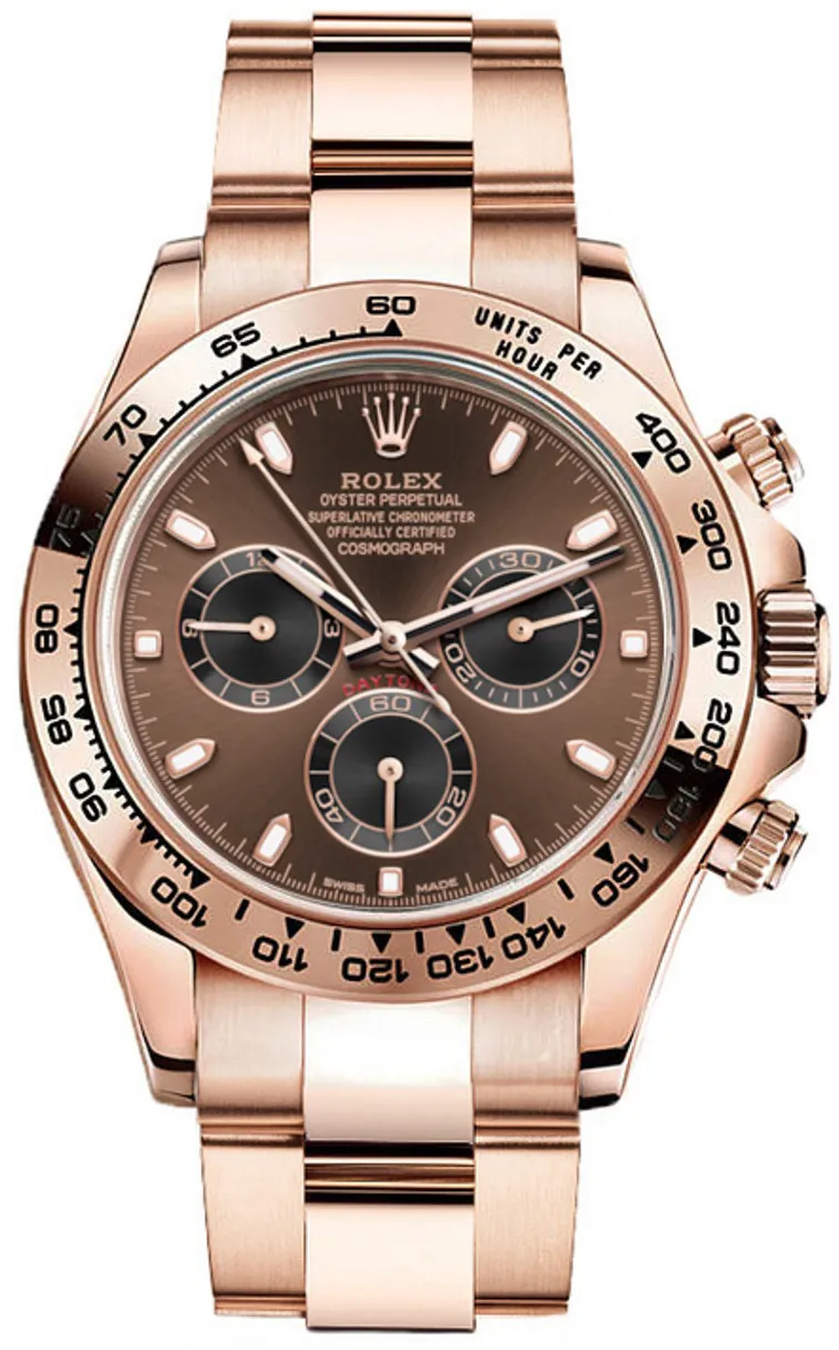 Rolex Daytona 116505C 40mm Rose gold and 18k rose gold Brown