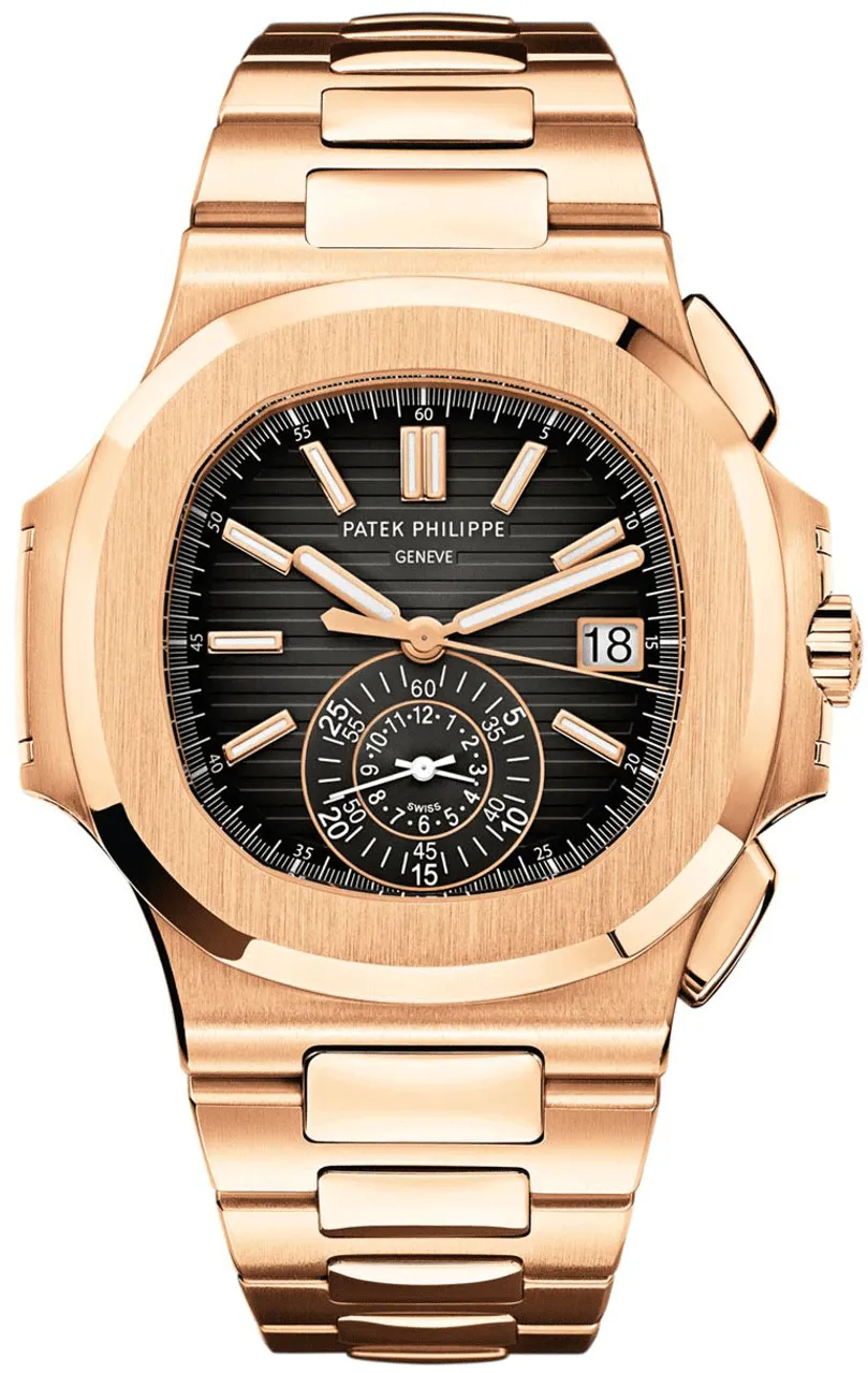 Patek Philippe Nautilus 5980/1R-001 40.5mm Rose gold and 18k rose gold Black