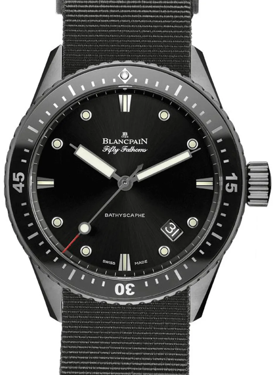 Blancpain Fifty Fathoms 5000-1110-NABA 43mm Stainless steel Gray meteor