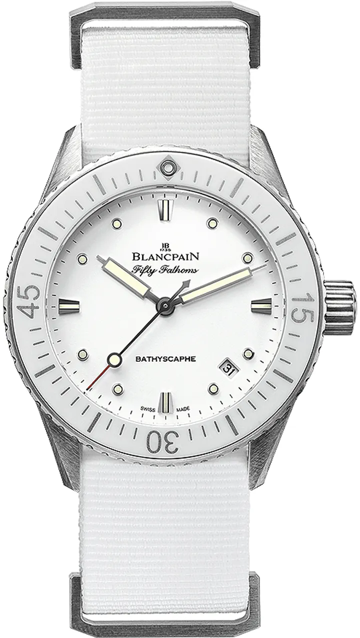 Blancpain Fifty Fathoms 5100-1127-NAWA 38mm Stainless steel White