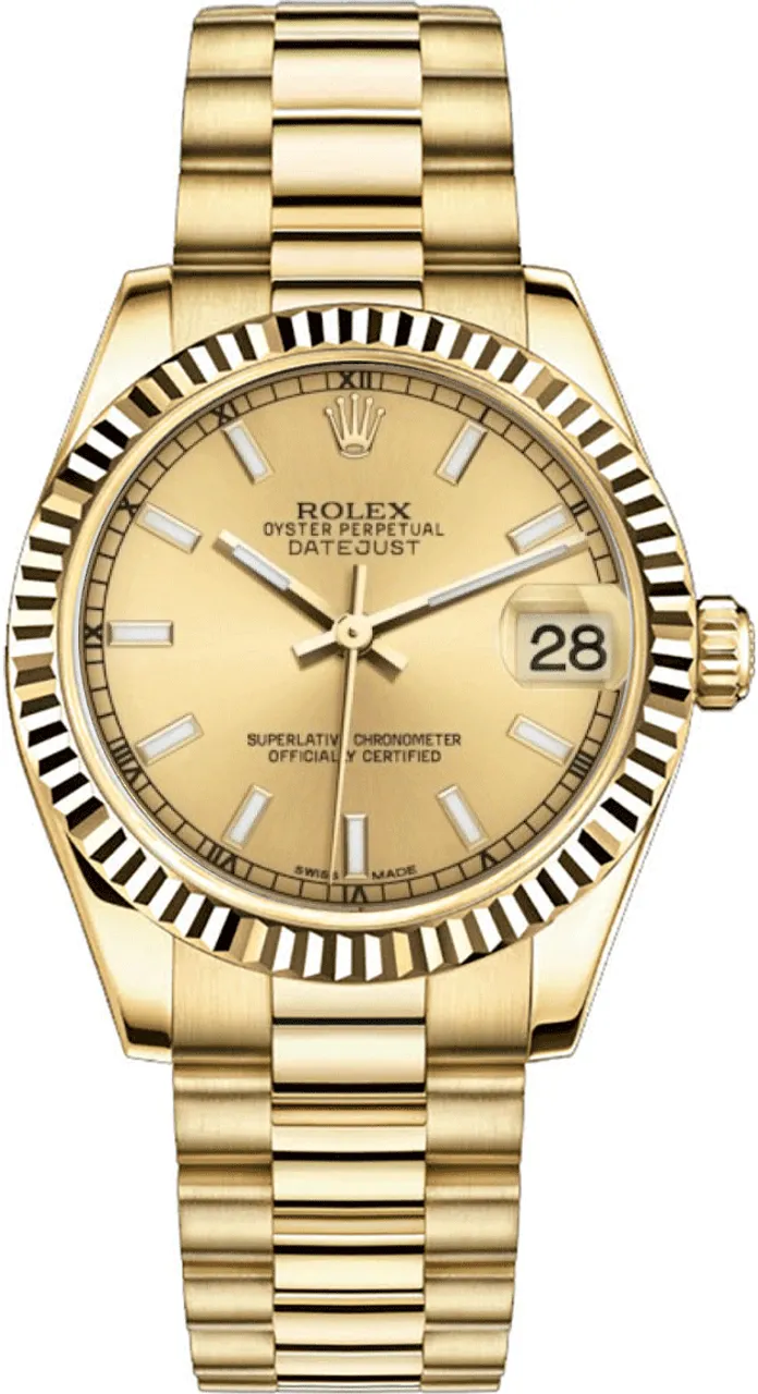 Rolex President P68278CIF 31mm Yellow gold and 18k yellow gold Champagne