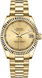 Rolex President P68278CIF Yellow gold Champagne