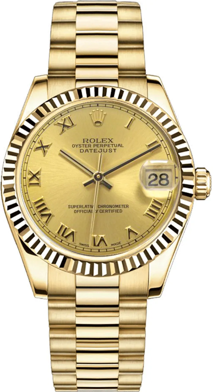 Rolex President P68278CRF 31mm Yellow gold and 18k yellow gold Champagne