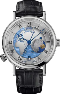 Breguet Classique 5717PT/AS/9ZU 44mm Platinum Blue and Silver