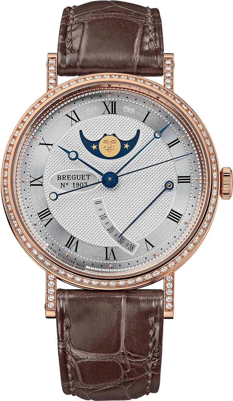 Breguet Classique 8788BR12986DD00 36mm Rose gold and 18k rose gold Silver